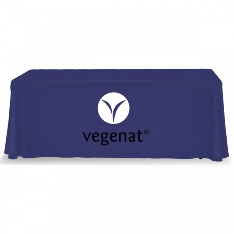 Blue Table Throw 2 Color Logo Print 6 ft. or 8ft. ( 3-sided or 4-sided option)